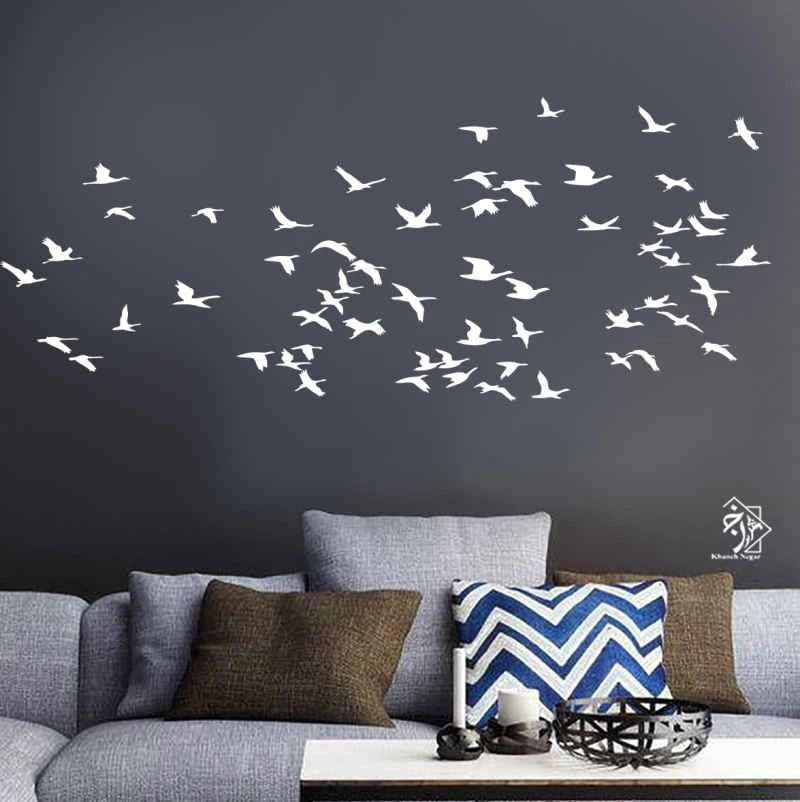 شابلون دیواری کوچ پرنده کد 345