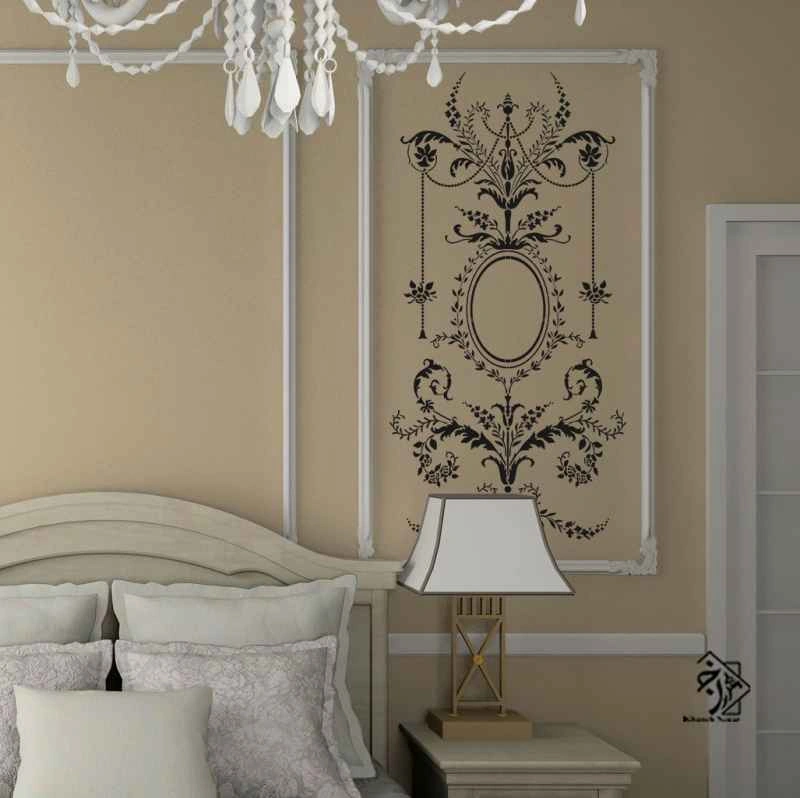 شابلون دیواری طرح موتیف کد 544