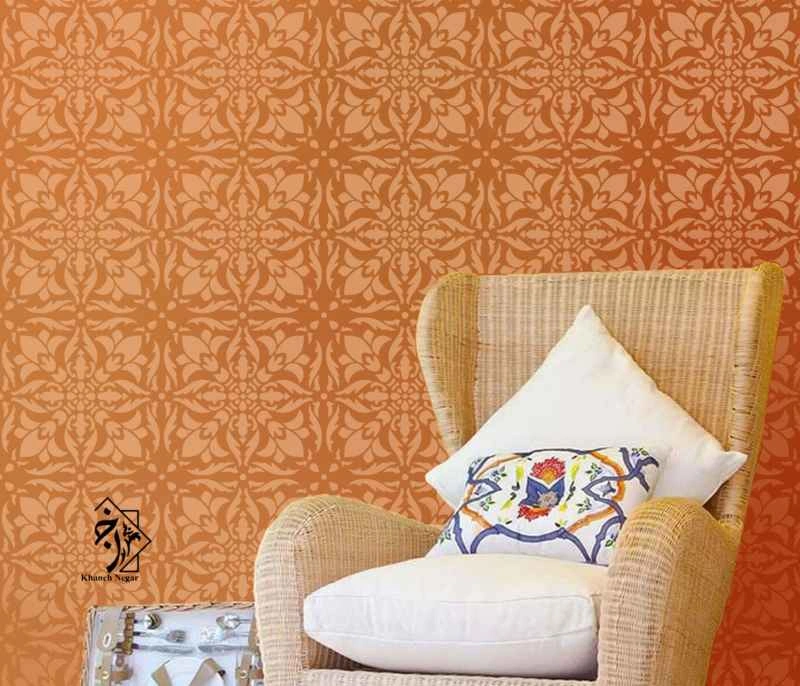 شابلون دیواری داماسک کد 595