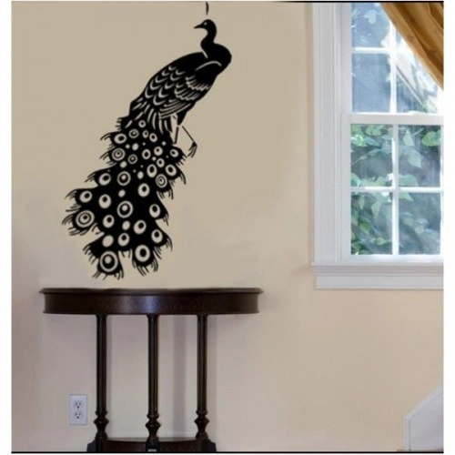 شابلون دیواری طاووس کد 301