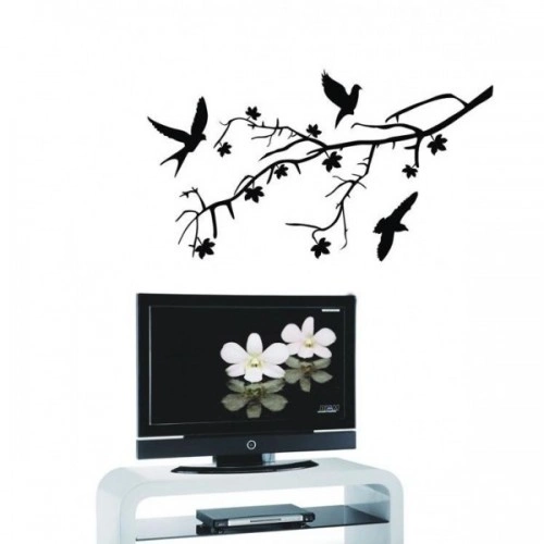 شابلون دیواری شاخه و پرنده کد 306