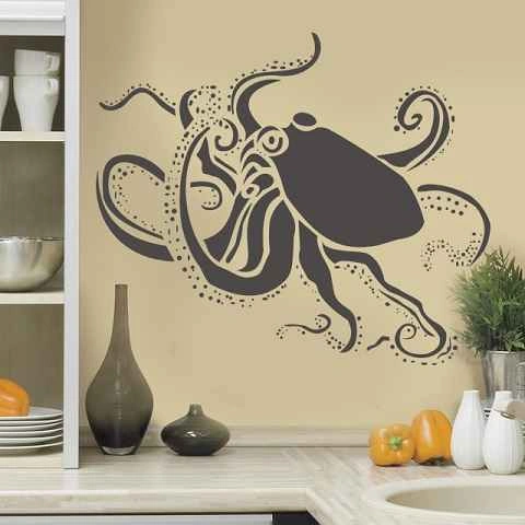 شابلون دیواری هشت پا 349