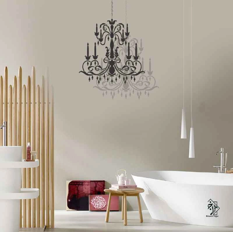 شابلون دیواری لوستر کد 414