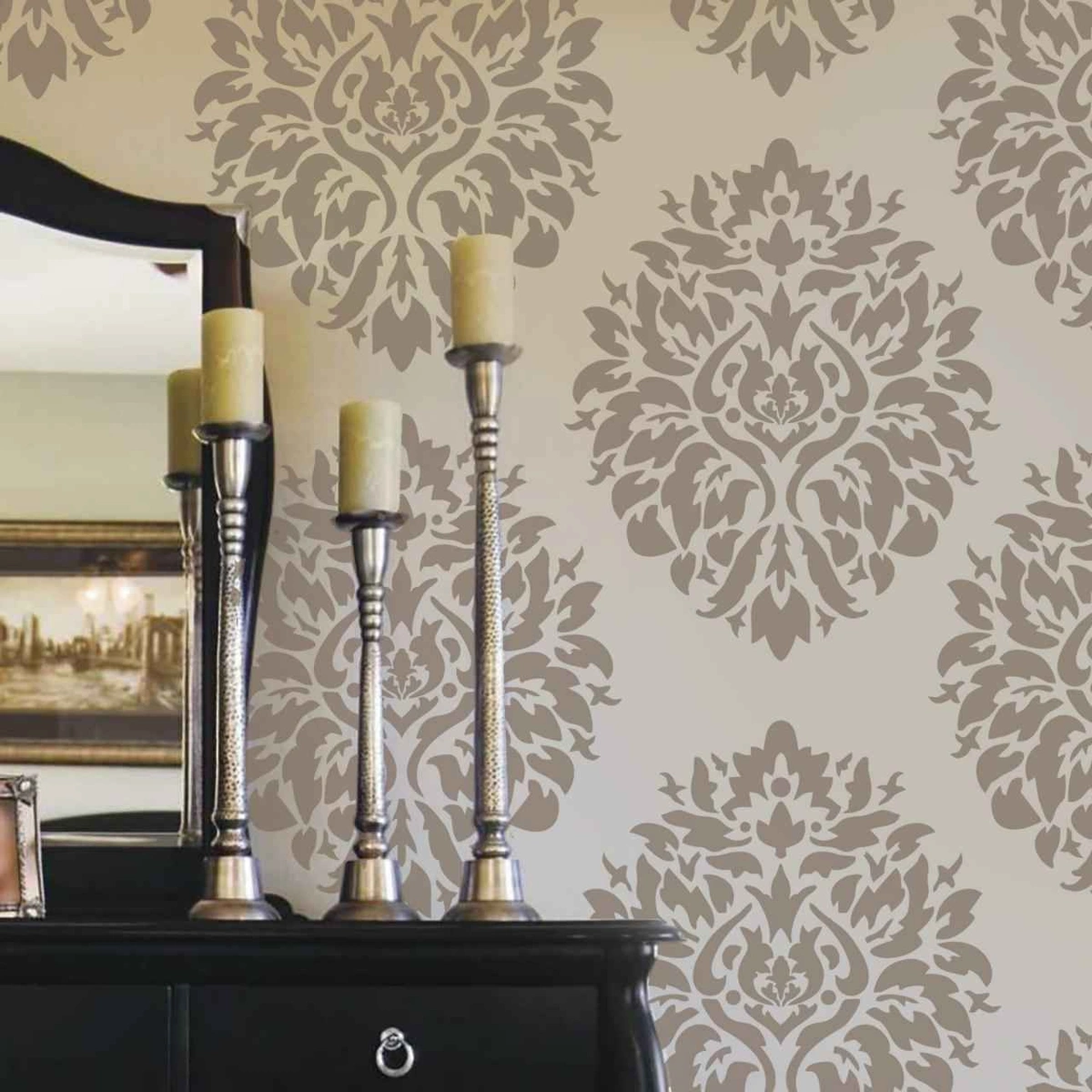 شابلون دیواری داماسک کد 504