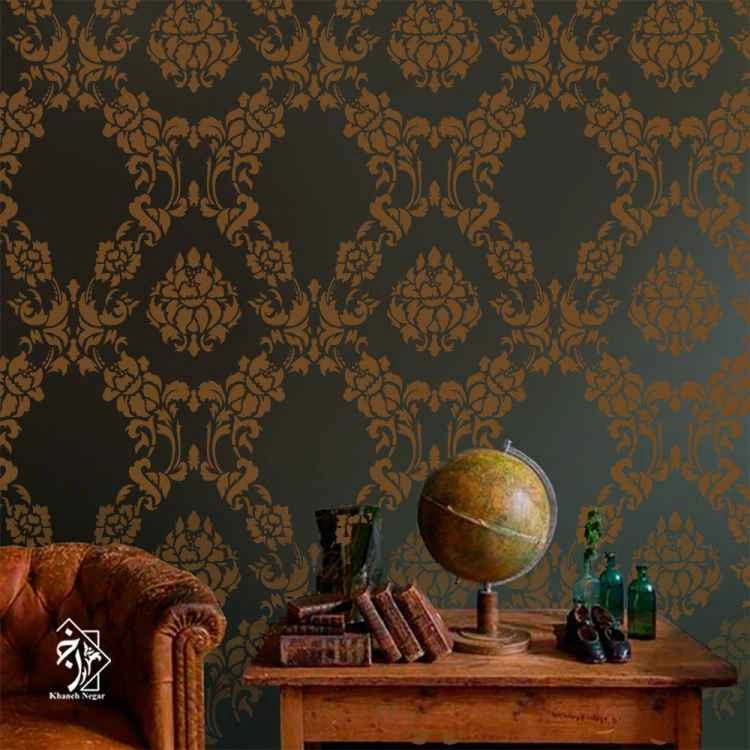 شابلون دیواری داماسک کد 588