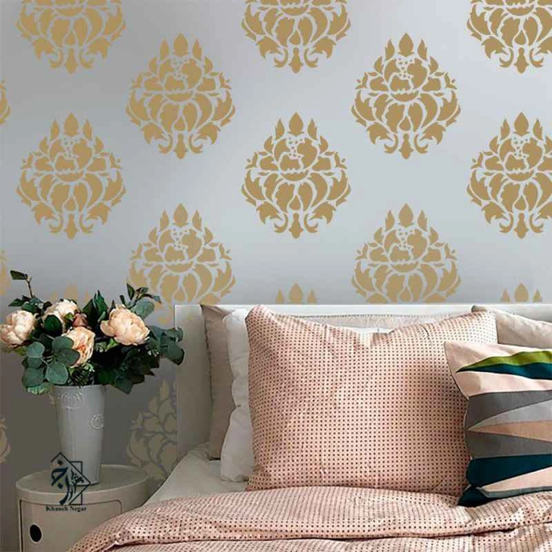 شابلون دیواری داماسک کد 589