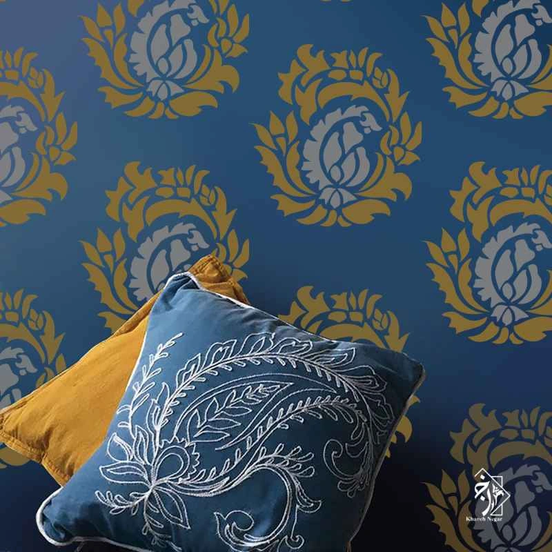 شابلون دیواری داماسک کد 594