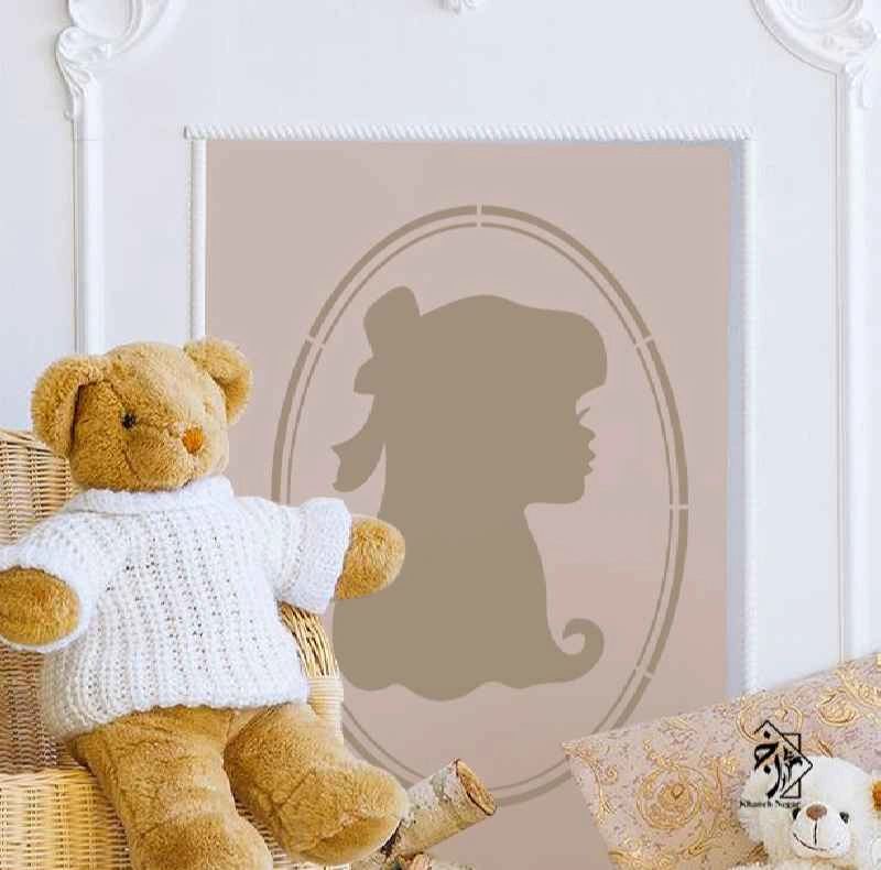 شابلون دیواری نیمرخ کد 121