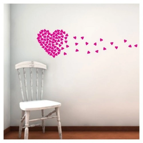 شابلون دیواری قلب 164