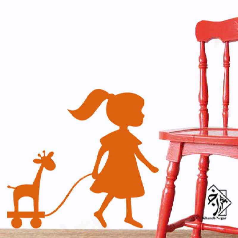 شابلون دیواری دختر بچه کد 710