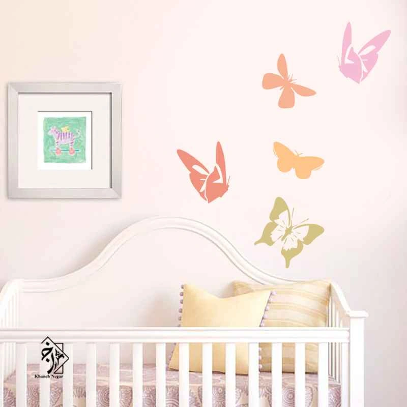 شابلون دیواری پروانه کد 713