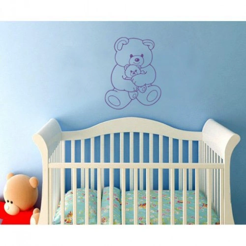 شابلون دیواری خرس کد 726