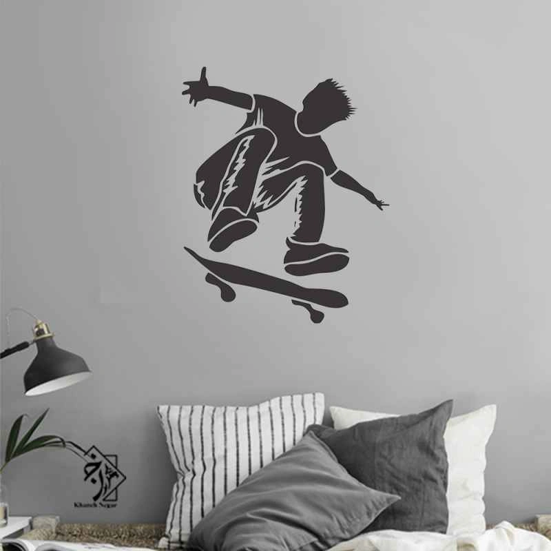 شابلون دیواری اسکیت باز کد 902