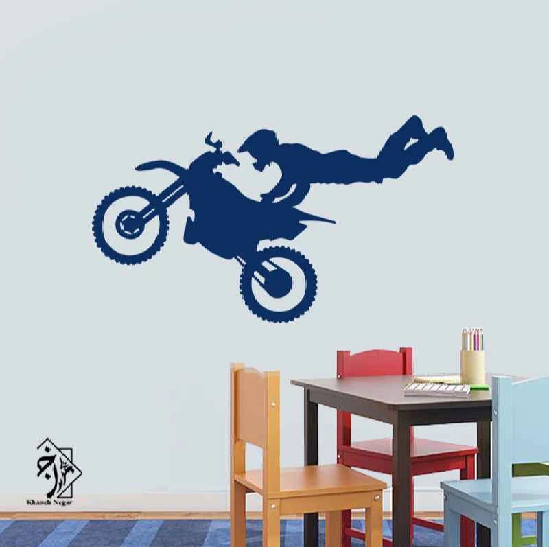 شابلون دیواری موتورسوار کد 904