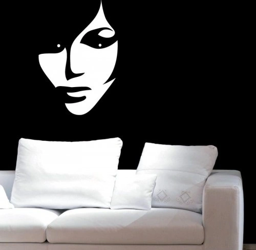 شابلون دیواری چهره کد 107