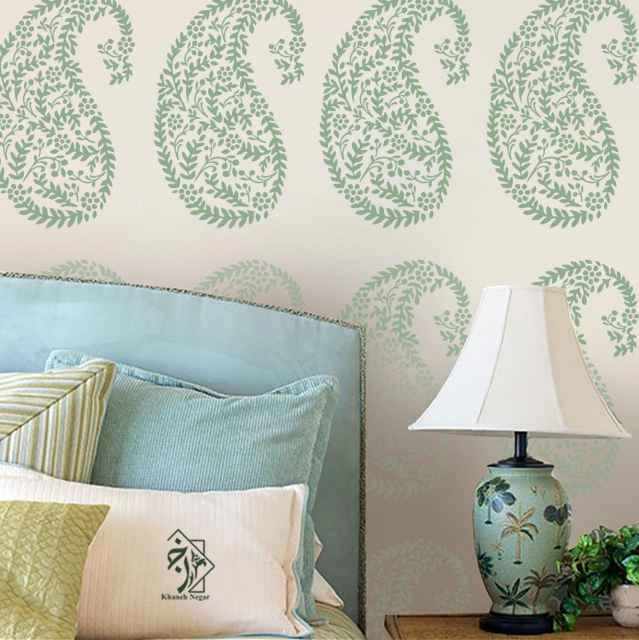 شابلون دیواری بته جقه کد 535