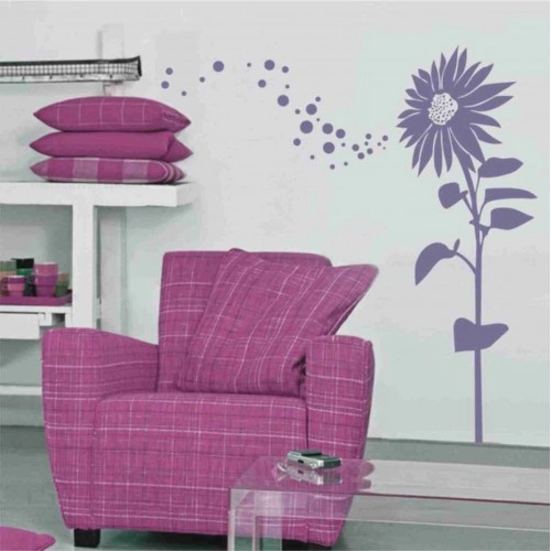 شابلون دیواری گل کد 618