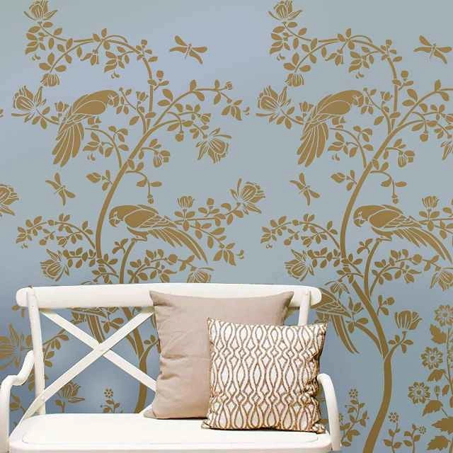 شابلون دیواری شاخه و پرنده کد 652