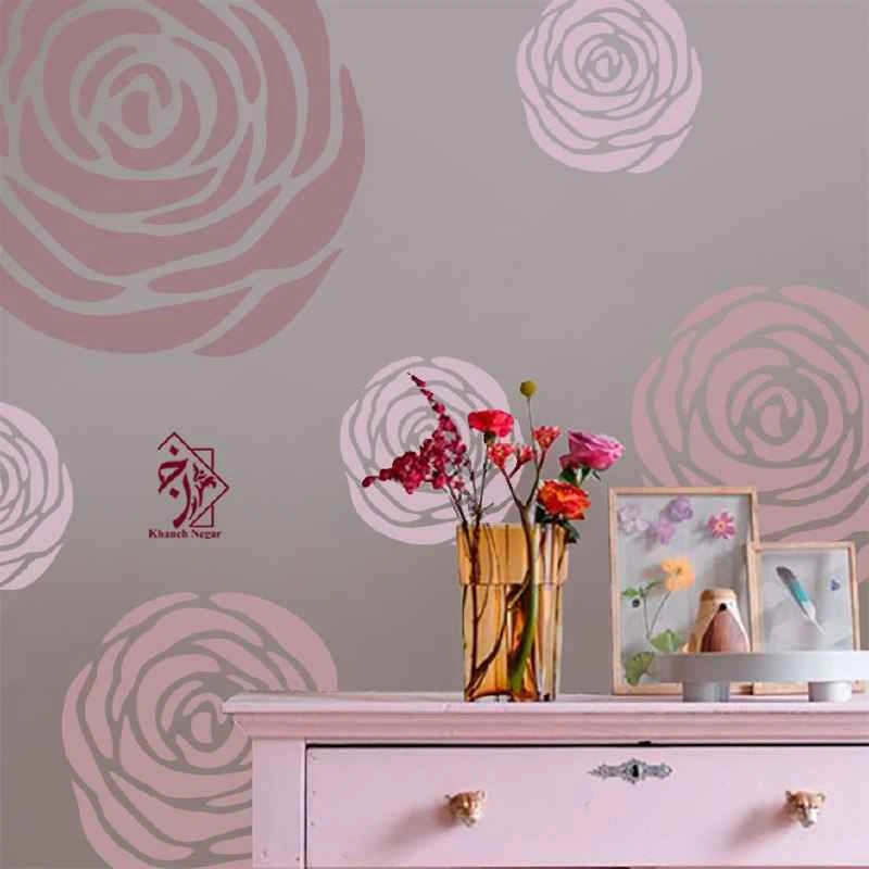 شابلون دیواری گل کد 656