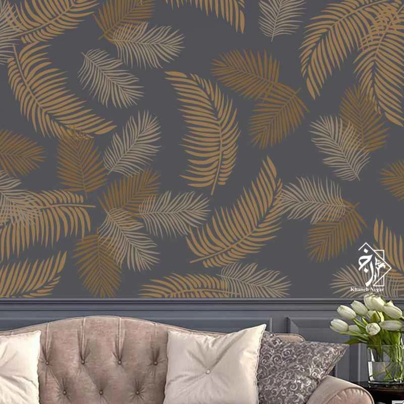 شابلون دیواری برگ کد 663