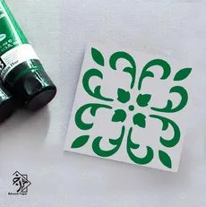 شابلون هنری طرح کاشی کد 1050