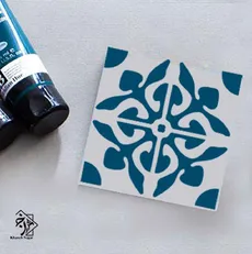 شابلون هنری طرح کاشی کد 1051