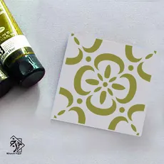 شابلون هنری طرح کاشی کد 1048