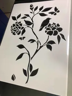 شابلون دیواری شاخه و پرنده کد 891
