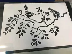 شابلون دیواری پرنده و شاخه کد 352