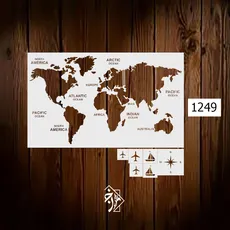 شابلون نقشه جهان کد 1249