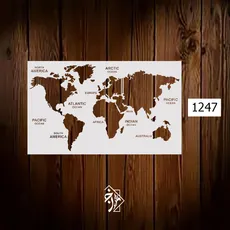 شابلون نقشه جهان کد 1247