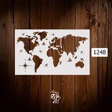 شابلون نقشه جهان کد 1248