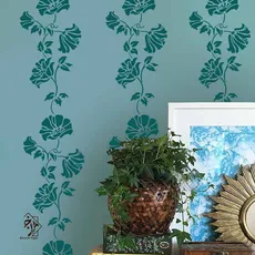 شابلون دیواری شاخه و گل کد 647