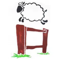 شابلون دیواری گوسفند کد 712