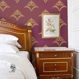 شابلون دیواری داماسک کد 596