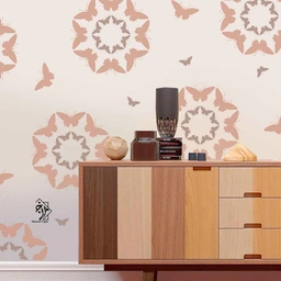 شابلون دیواری پروانه کد 813