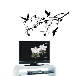 شابلون دیواری شاخه و پرنده کد 306