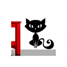 شابلون دیواری گربه کد 322