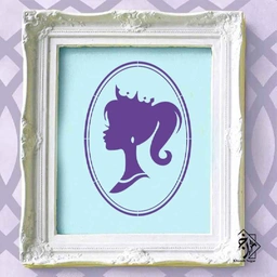 شابلون دیواری نیمرخ کد 118