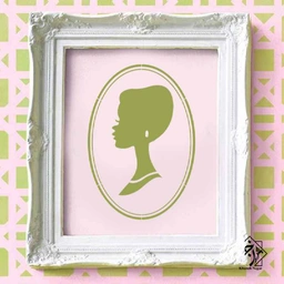 شابلون دیواری نیمرخ کد 119