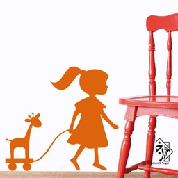 شابلون دیواری دختر بچه کد 710