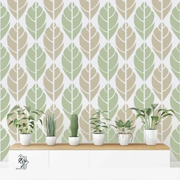 شابلون دیواری برگ کد 655