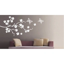 شابلون دیواری شاخه و پروانه کد 615