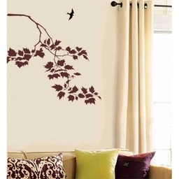 شابلون دیواری شاخه و پرنده کد 643