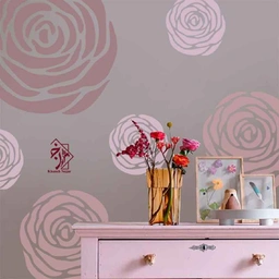 شابلون دیواری گل کد 656