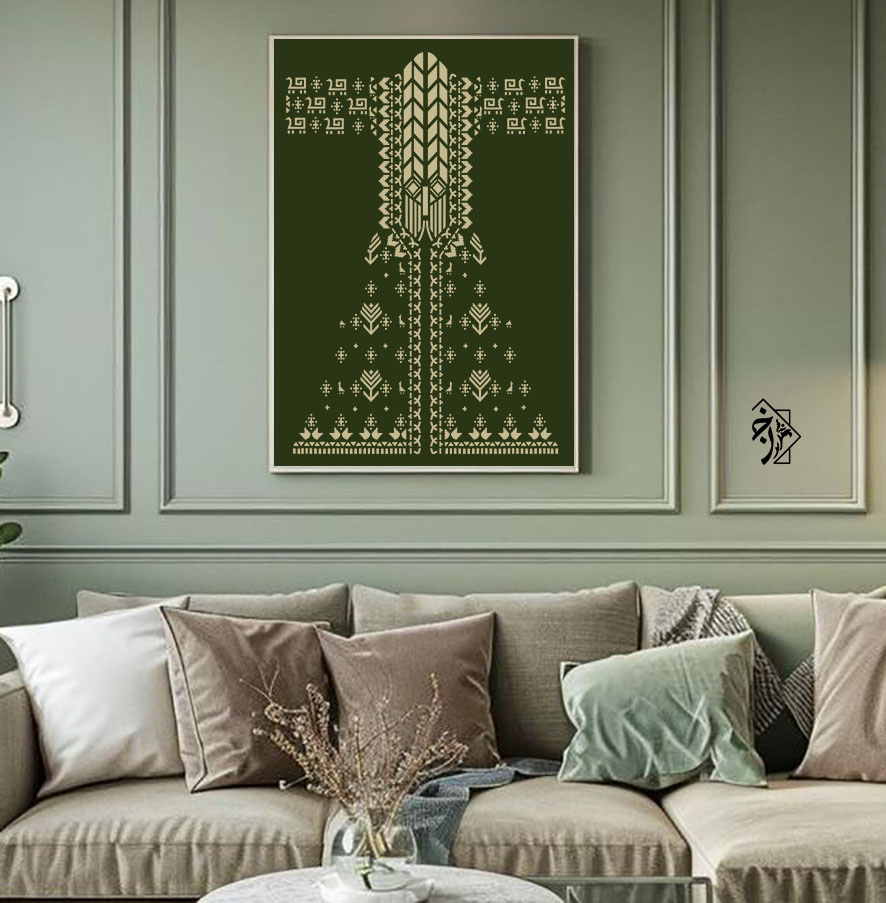 شابلون لباس سنتی کد 1292