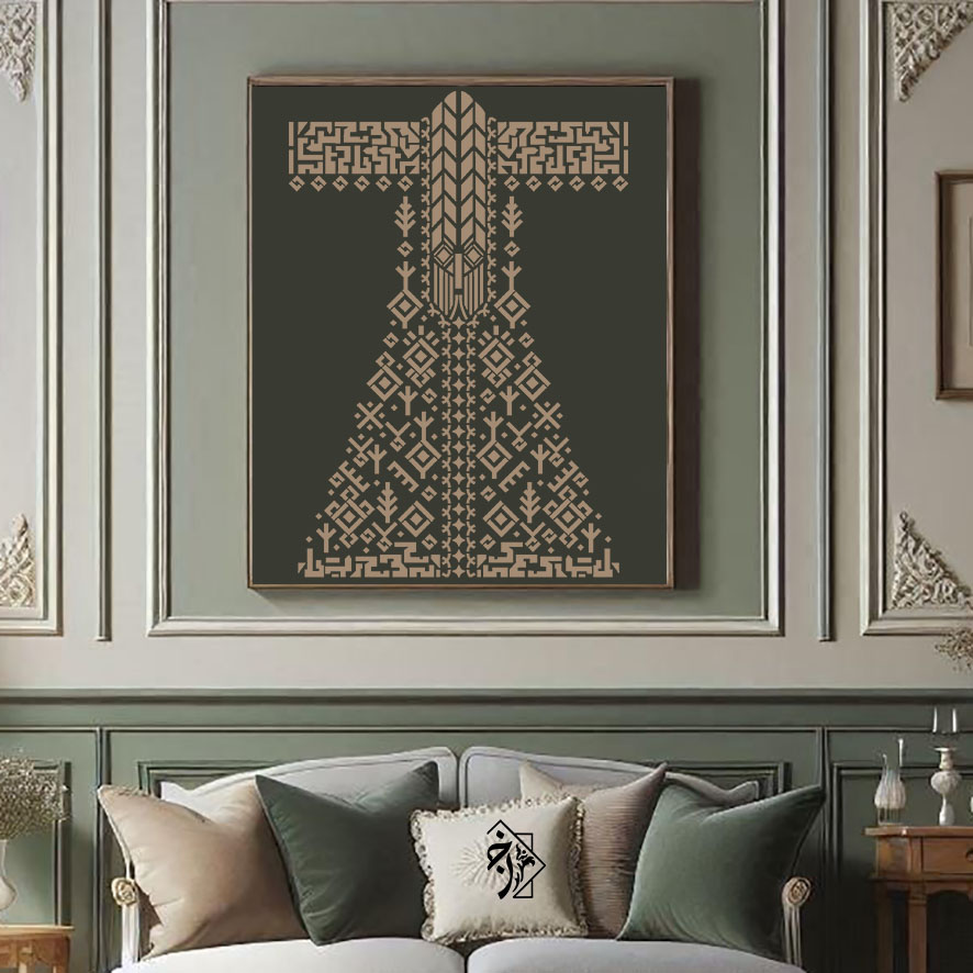 شابلون لباس سنتی کد 1294