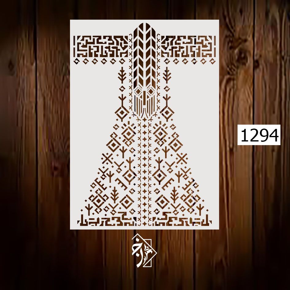 شابلون لباس سنتی کد 1294