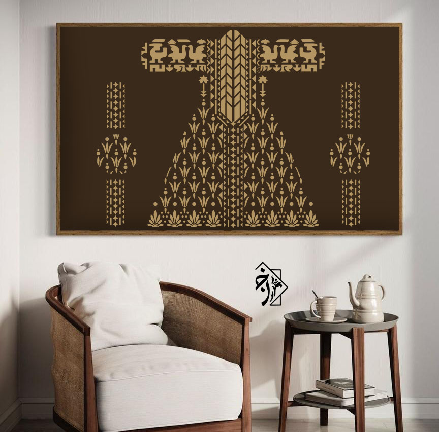 شابلون لباس سنتی کد 1303