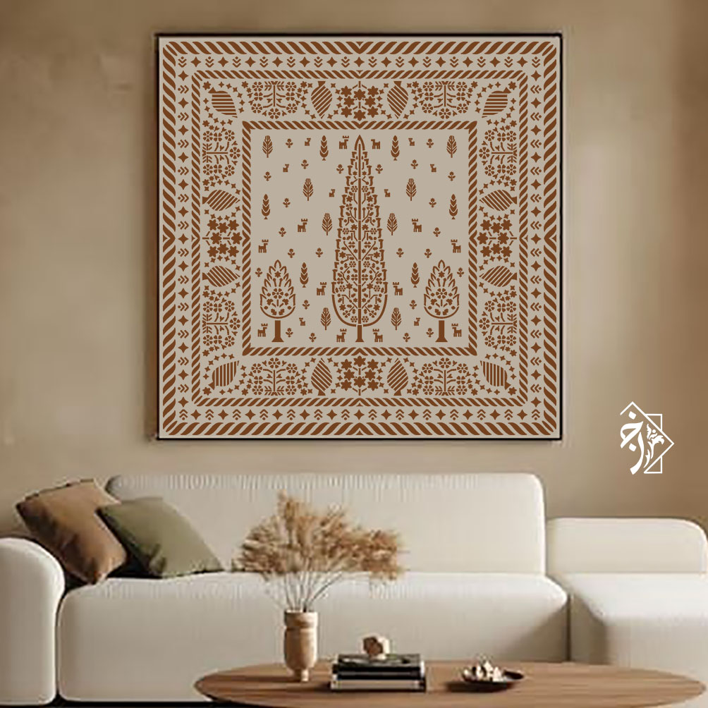 شلیبون فرش سرو مربع کد 1308